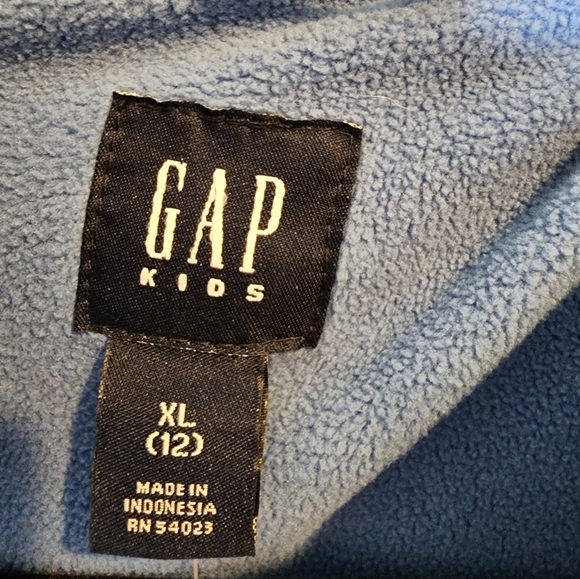 NWT Gap Kids Down Puffer Coat. Blue white floral. Size XL (12). - Picture 3 of 15